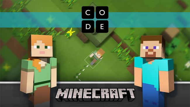 कोड के घंटे के लिए Minecraft कोडिंग ग्राफिक