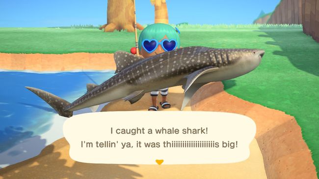 Animal Crossing: New Horizons риболов на акула