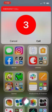 A resposta da Siri ao número 911 no iPhone