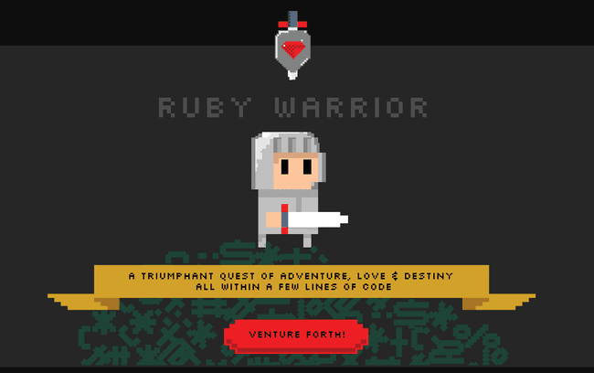 Brezplačna igra kodiranja Ruby Warrior