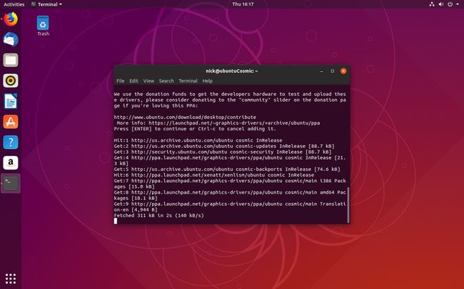 Hinzufügen des Grafik-PPA zu Ubuntu