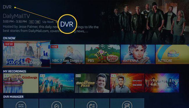 Fire TV Recast – On Now, Aufnahmen, DVR-Manager-Reihen