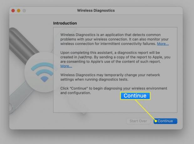 Macのワイヤレス診断情報画面