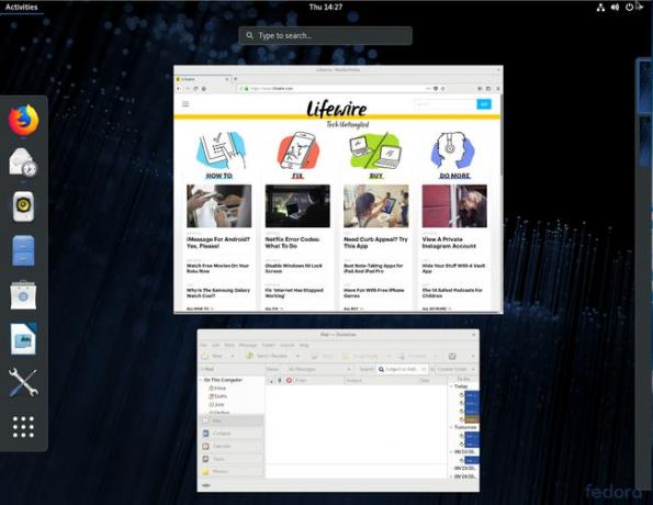 Ein Screenshot mit der Übersicht über die GNOME-Aktivitäten.