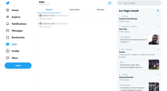 Crear listas de Twitter es una buena forma de eliminar los tweets con spam