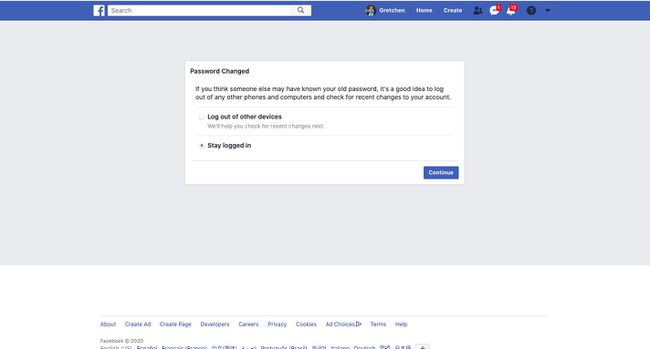 Odaberite želite li se odjaviti s Facebooka na drugim uređajima