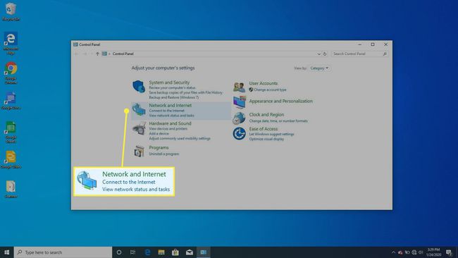 El Panel de control en Windows 10.