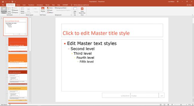 „PowerPoint Master“ skaidrės vaizdas