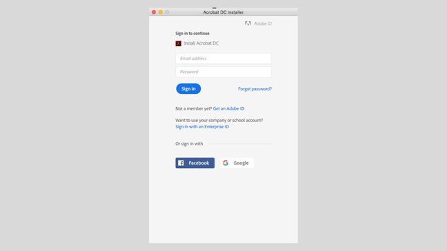 لقطة شاشة لبرنامج Adobe DC Installer.