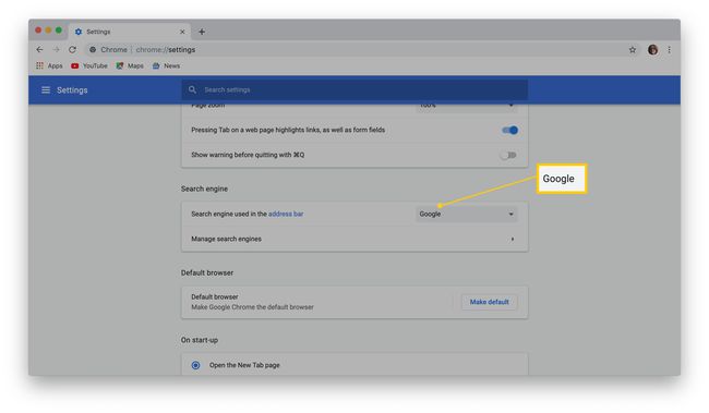 Dónde cambiar su elección de motor de búsqueda en Google Chrome
