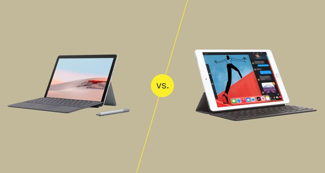 Surface Go 2 et l'iPad de 8e génération