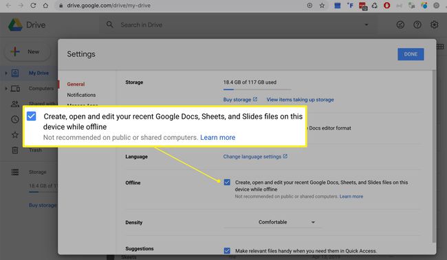 Nastavitve Google Drive brez povezave v macOS