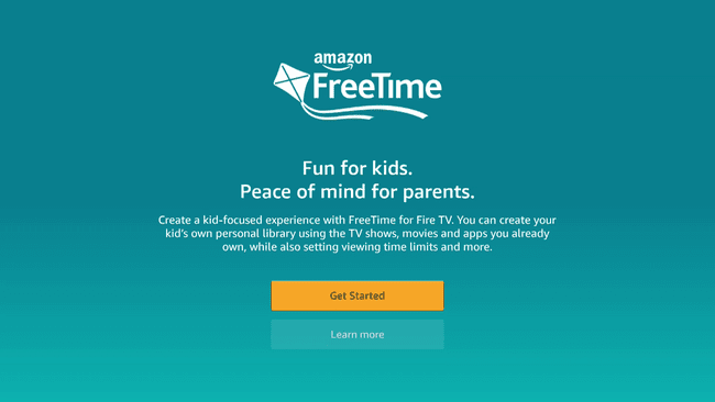 Zrzut ekranu ekranu początkowego FreeTime w Firestick.