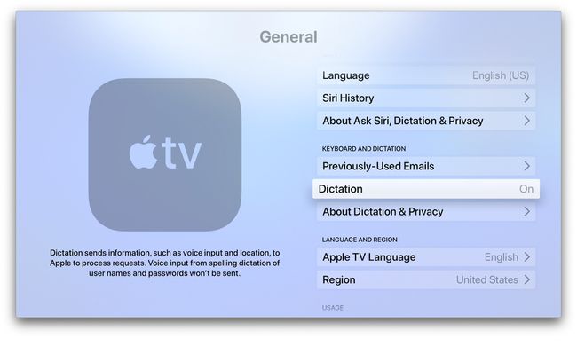 Yleiset asetukset Apple TV: ssä