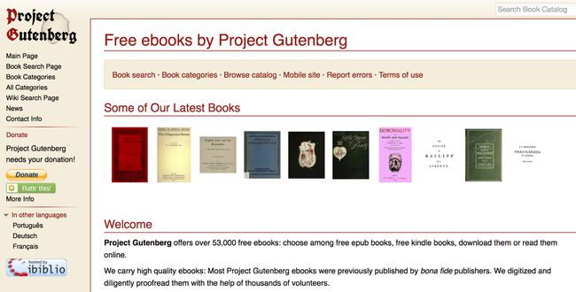 Site do Project Gutenberg