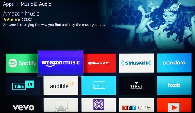 Fire TV – Ecran pentru aplicații muzicale și audio