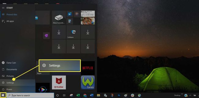 Windows 10 - Başlangıç ​​Ayarlarının seçilmesi