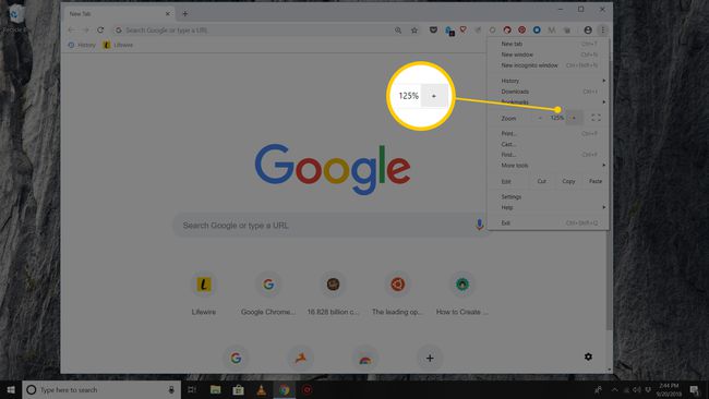 Captura de pantalla de la herramienta Zoom para páginas individuales en Chrome en Windows 10