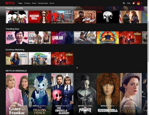 เว็บไซต์ Netflix ที่มีเนื้อหา