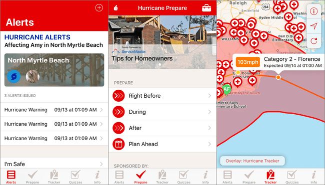 Zdarma aplikace pro sledování hurikánů Červeného kříže