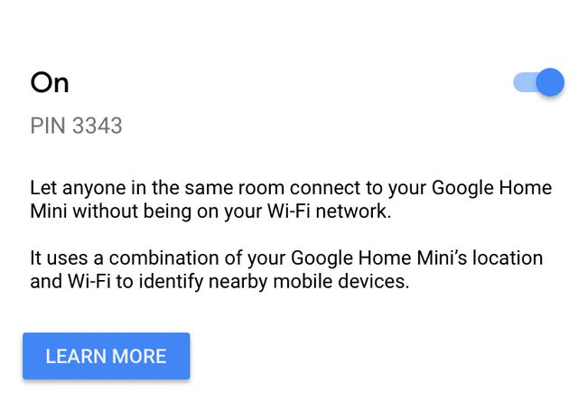 Google Home-apparna visar hur du aktiverar PIN-koden för gästläge.