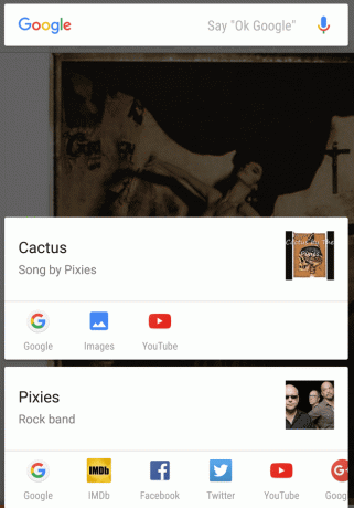 Google Now on Tap: Muzică