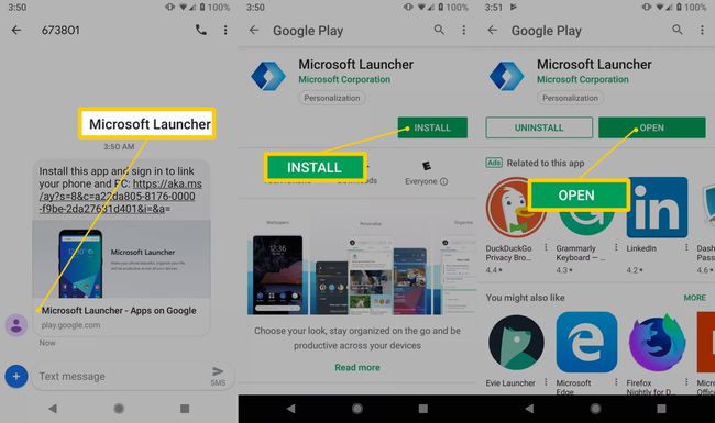 Butoanele Lansator, Instalare, Deschidere în Google Play