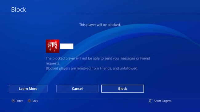 PS4ブロック画面のスクリーンショット