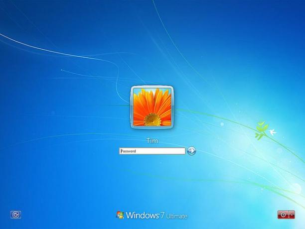 Přihlašovací obrazovka systému Windows 7
