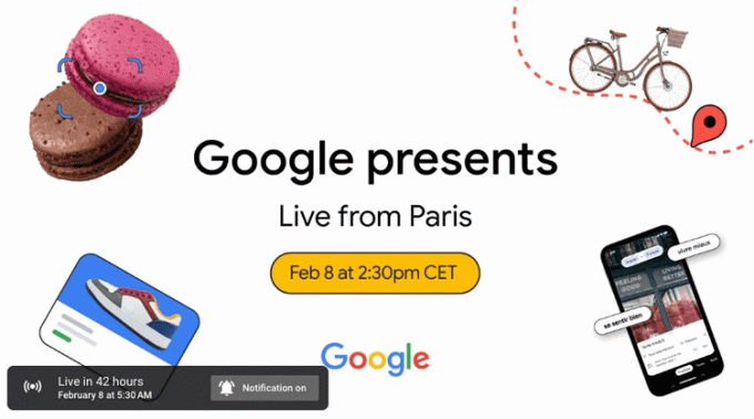 Google apresenta ao vivo da página inicial do YouTube em Paris