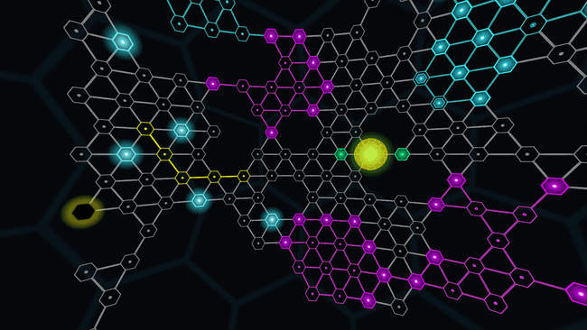 Mřížka zdobená barvami, jedna z hádanek, které musíte vyřešit v Darknetu