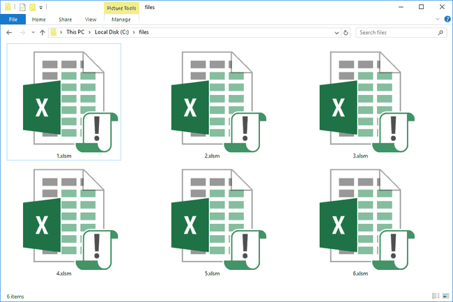 File XLSM di Windows 10