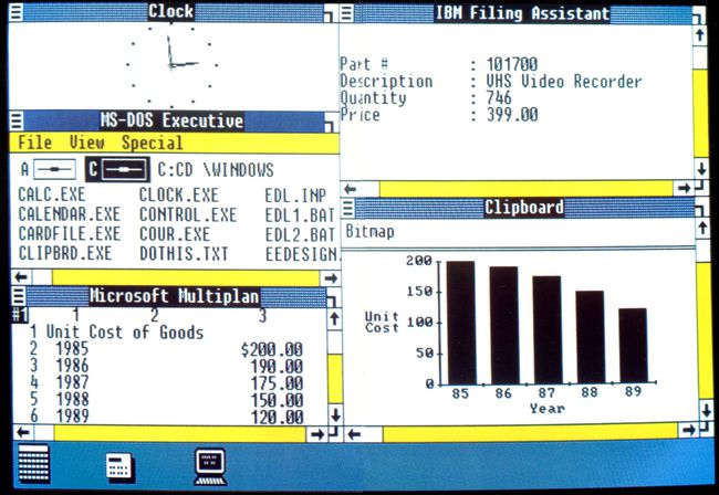 Snímka obrazovky systému Windows 1.0