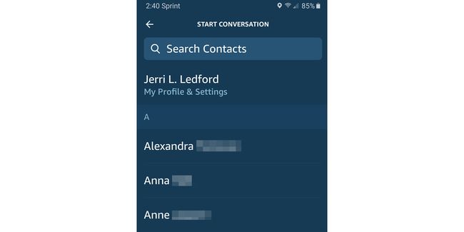 Alexa app kontakter.