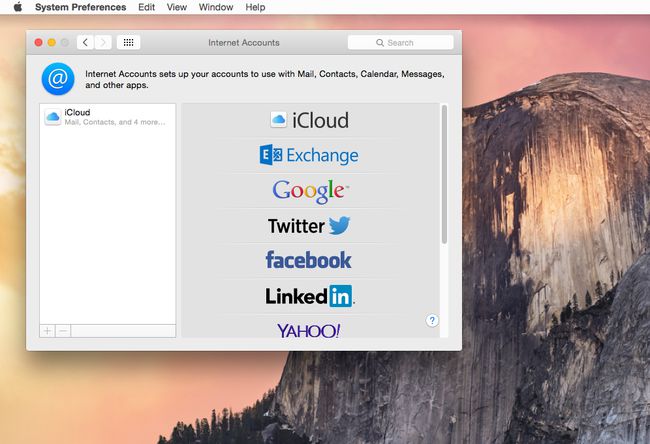 Preferencje kont internetowych w systemie macOS