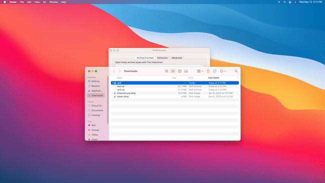 Eine extrahierte RAR-Datei im macOS Finder.