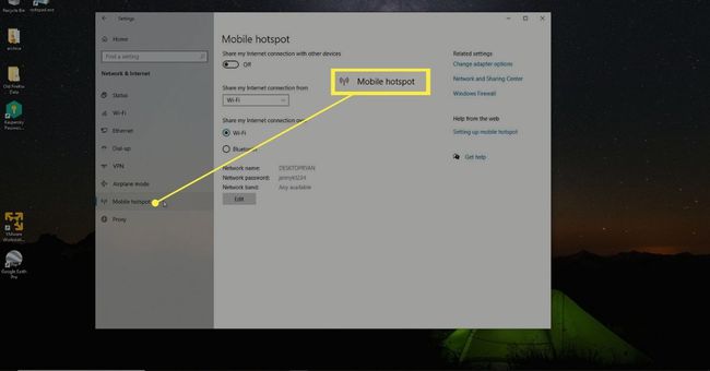 Punto de acceso móvil en Windows 10