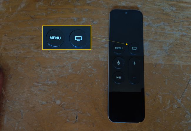 Botones de menú e inicio en Siri Remote para Apple TV