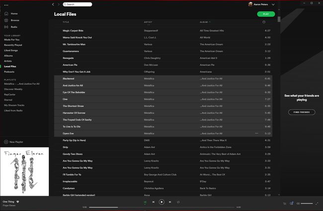 Tworzenie listy odtwarzania Spotify z lokalnymi plikami