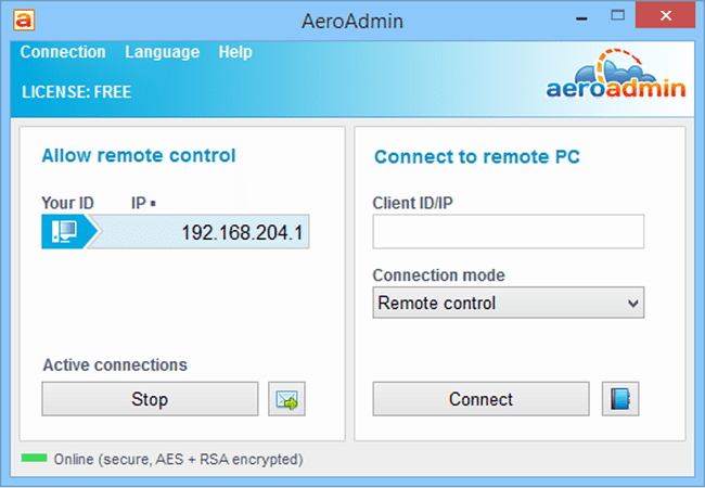 AeroAdmin v4.0 unter Windows 8