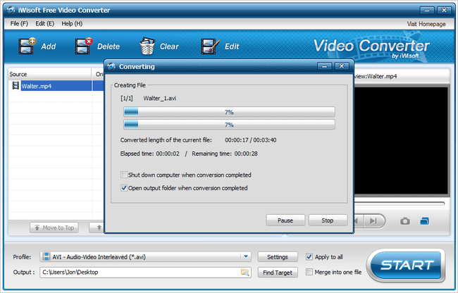 iWisoft Free Video Converter - Software de conversão de vídeo grátis