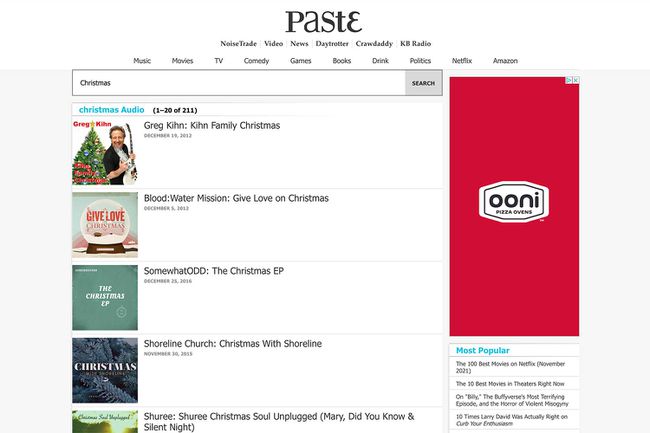 Gratis Álbumes navideños gratuitos en la plataforma generada por los usuarios de Paste Magazine, NoiseTrade.