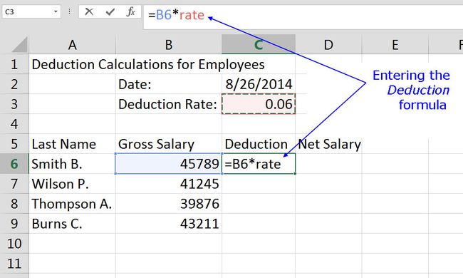 Wprowadzanie formuły odliczenia do arkusza Excel