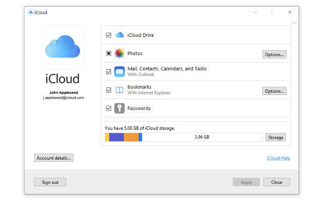 Skærmbillede af iCloud-adgangskoder til Chrome.