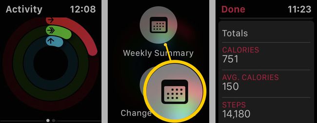 Få vist ugentlig oversigt på Apple Watch Activity-appen