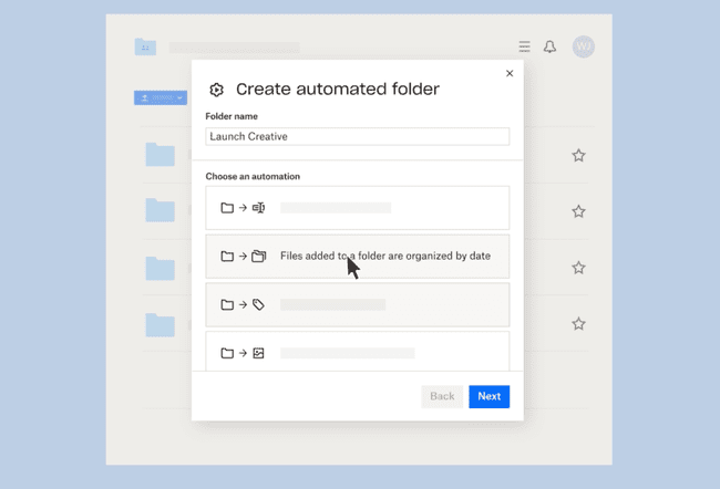 Opprette en automatisert mappe i Dropbox