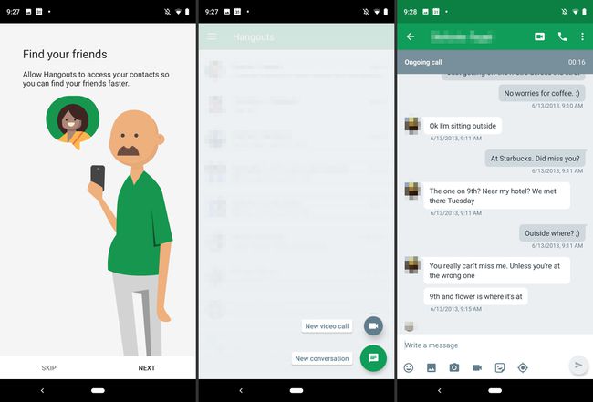 Google Hangouts Androidon