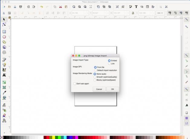 Válassza ki az Inkscape logót, majd kattintson az OK gombra