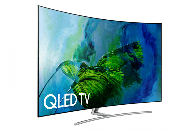 Linia de televizoare HDTV curbate Samsung QLED nu are aproape nicio ramă.