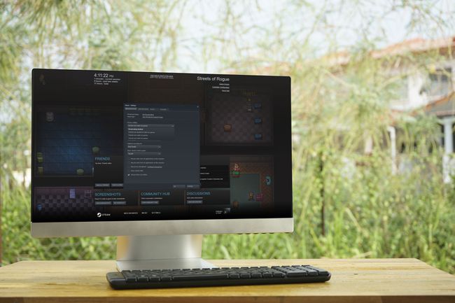 Steam Broadcast'in bir bilgisayar monitöründe çalışmadığını gösteren Steam katmanı.
